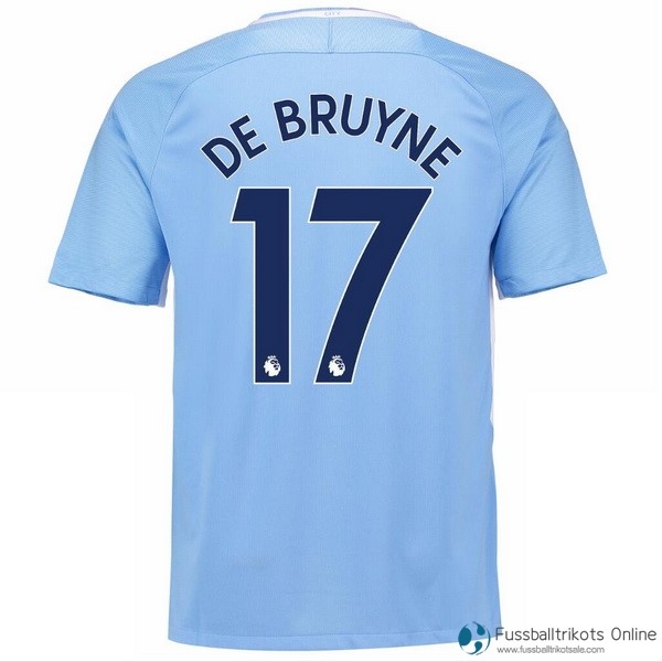 Manchester City Trikot Heim De Bruyne 2017-18 Fussballtrikots Günstig